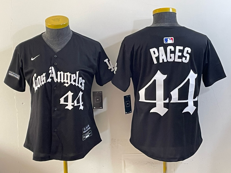 Men Los Angeles Dodgers #44 Pages black Game 2026 Nike MLB Jersey 052108